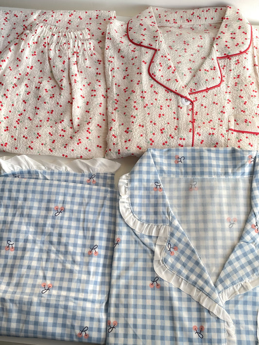 Combo 4 (classic cherry + blue plaid cherry)