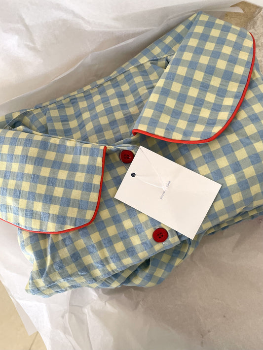 Cotton green Gingham PJ set