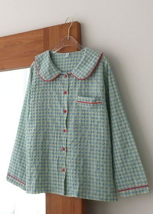 Cotton green Gingham PJ set