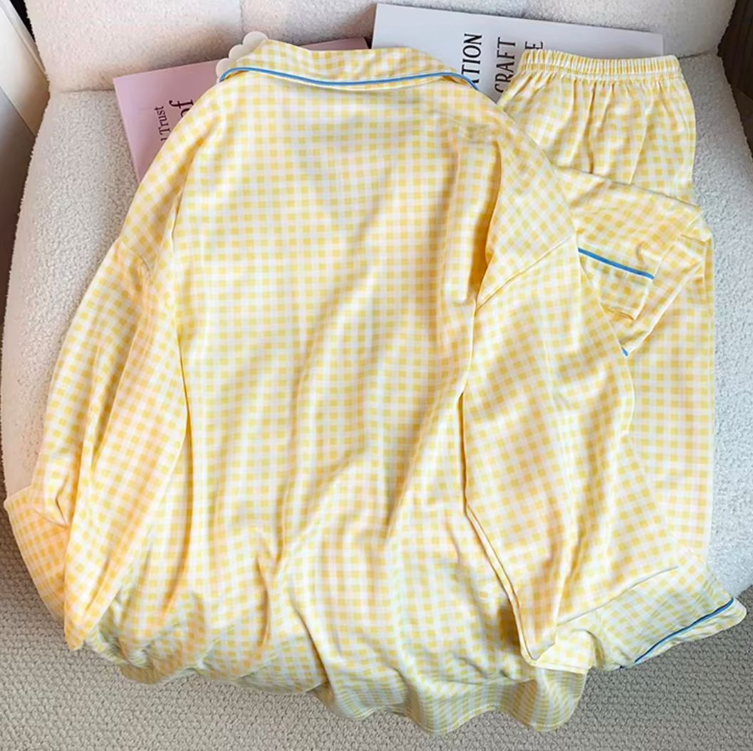 Sunshine embroidery hearts pj set